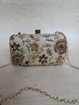 Light Gold Rectangular Clutch, 3 of 9