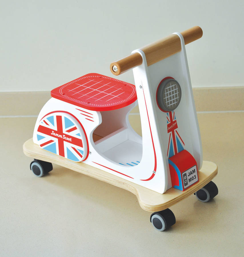 Retro Ride On Scooter With Union Jack Livery