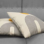 Abstract Ecru Geometric Cushion Cover With Orange Black, thumbnail 4 of 7