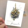 Thinking Of You Personalised Dried Flower Bouquet Card, thumbnail 1 of 8