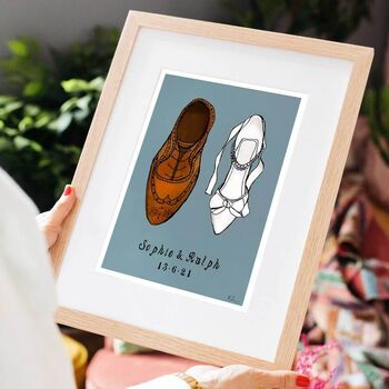 Wedding Shoes Personalised Fine Art Print, 2 of 4