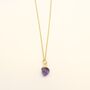Amethyst Owner Necklace And Pet Collar Charm Set, thumbnail 4 of 7