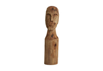 Hand Carved Wooden Decorative Bust, 2 of 2