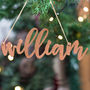 Personalised Glitter Copper Christmas Tree Decorations, thumbnail 2 of 4