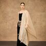 100% Mulberry Silk Scarf Champagne Gold In Gift Box, thumbnail 1 of 7