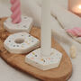 Flecked Terrazzo Candle Stick Holder, thumbnail 2 of 5