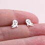 Sterling Silver Little Ghost Earrings, thumbnail 1 of 3