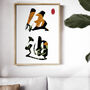 Personalised Japanese Chinese Calligraphy Flower Print, thumbnail 2 of 5