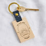 'To the Sea' Personalised Wooden Keyring, thumbnail 1 of 4