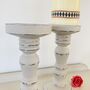 Pair Of Vintage Hand Painted Pillar Candlesticks~ 26, thumbnail 3 of 6