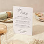 Wedding Cake Sign A5 Sturdy Sign Modern Calligraphy, thumbnail 1 of 5