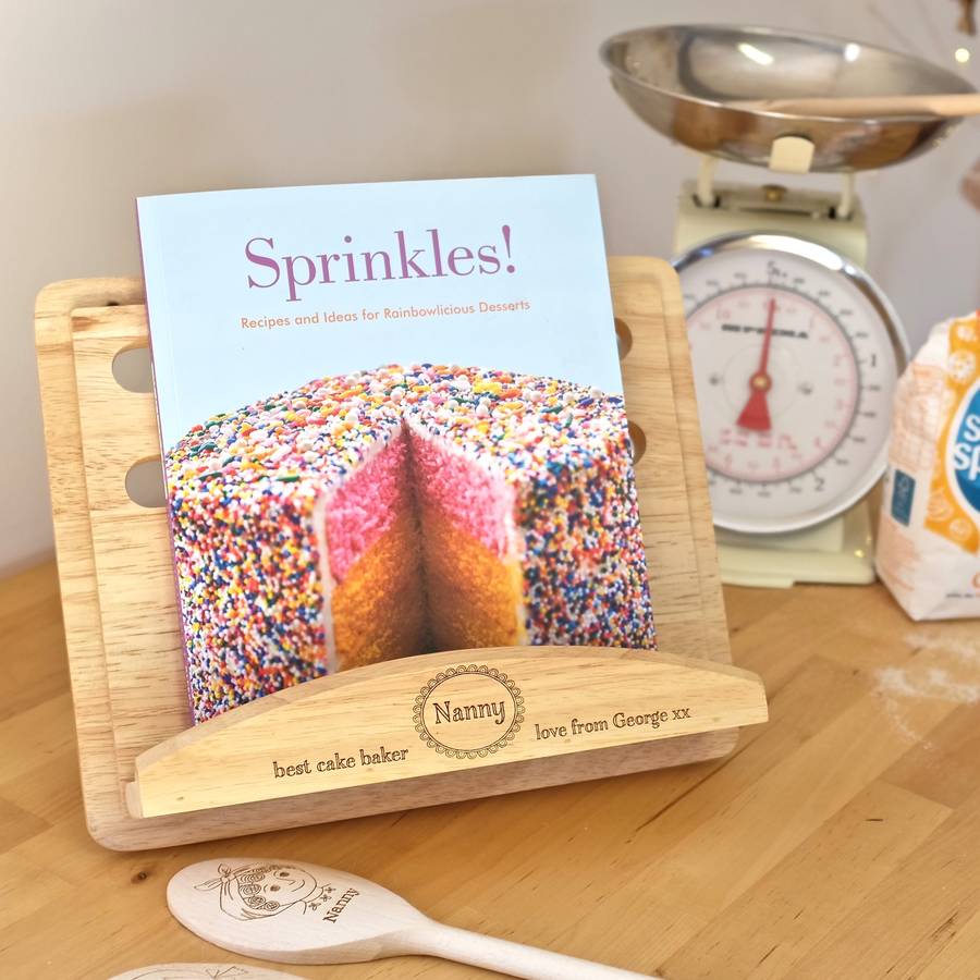 personalised recipe cook book stand by auntie mims ...