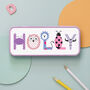 Children's Personalised Name Pencil Case Pink, thumbnail 1 of 8