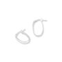 Flat Oval Hoop Earrings, thumbnail 2 of 3