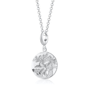 Sterling Silver Aquarius Zodiac Charm Necklace, 2 of 6