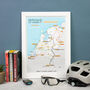 Personalised Scratch Off Netherlands Cycle Routes Print, thumbnail 1 of 6