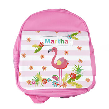 Personalised Girl's Flamingo Rucksack, 10 of 10