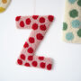 Red And Pink Polka Dot Decorative Letter, thumbnail 1 of 5