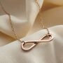 Personalised 9ct Rose Gold Infinity Necklace, thumbnail 1 of 5