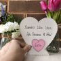Mother's Day Personalised Wooden Heart For Nannie, thumbnail 2 of 6
