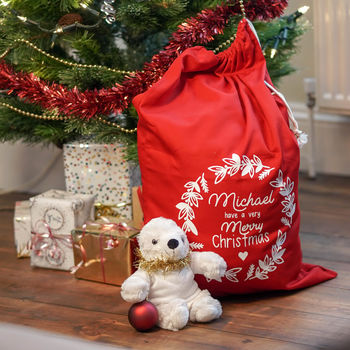 Personalised Traditional Red Christmas Sack, 4 of 5