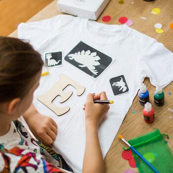 Personalised Children's Dinosaur T Shirt Activity Kit, 3 of 11
