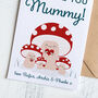 Personalised Mummy Toadstool Mother's Day Card, thumbnail 4 of 5