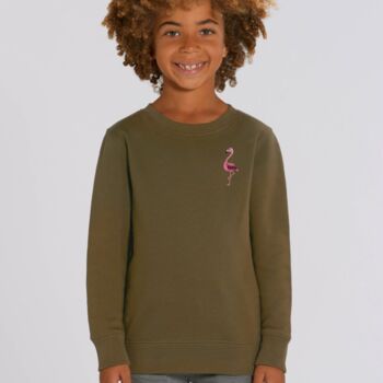 Childrens Organic Cotton Flamingo Sweatshirt, 7 of 8