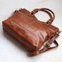 Classic Leather Tote Bag, Tan, thumbnail 4 of 6