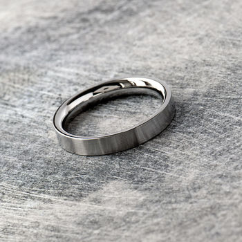 Men's Flat Stainless Steel Band Ring, 2 of 8
