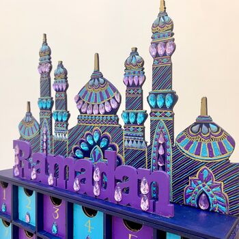 Personalised Midnight Ramadan Countdown Mosque Calendar, 4 of 4