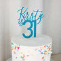 Name And Age Double Layered Cake Topper, thumbnail 3 of 7