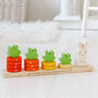 Personalised Wooden Counting Carrots Toy, thumbnail 1 of 2