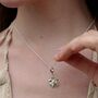 Children's Sterling Silver Flower Charm Necklace, thumbnail 3 of 7