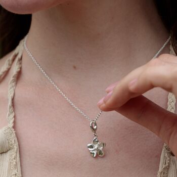 Children's Sterling Silver Flower Charm Necklace, 3 of 7