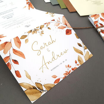Autumn Fall Wedding Invitations Sample, 4 of 9