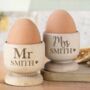 Personalised Couples Wooden Egg Cups, thumbnail 1 of 4