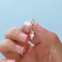 Sterling Silver Bat Wing Huggie Hoop Earrings, thumbnail 6 of 11