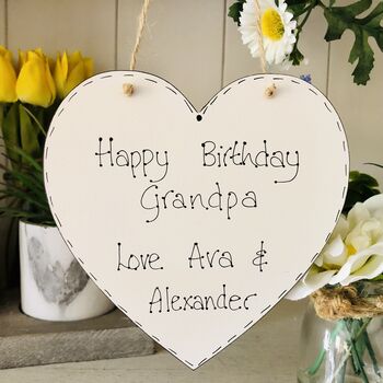 Personalised Birthday Name Heart 50th 60th 70th, 3 of 11