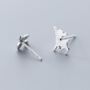 Sterling Silver Deer And Leaf Stud Earrings, thumbnail 3 of 4