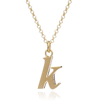 Personalised Lowercase Initial Charm Necklace, 3 of 6