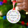 Baby's 1st Christmas Personalised Christmas Decoration Bauble, thumbnail 1 of 7