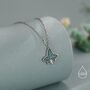 Sterling Silver Ivy Leaf Pendant Necklace, thumbnail 4 of 10