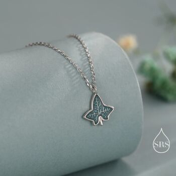 Sterling Silver Ivy Leaf Pendant Necklace, 4 of 10