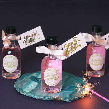 Personalised Pink Gin Birthday Party Favours, 3 of 5