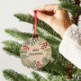 Personalised Floral Christmas Bauble Teacher Gift, thumbnail 1 of 3