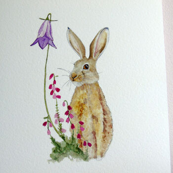 Hare And Bell Heather A5 Giclee Fine Art Print, 6 of 11