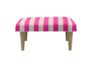 Hand Painted Upholstered Linen Square Stripe Footstool, thumbnail 1 of 12