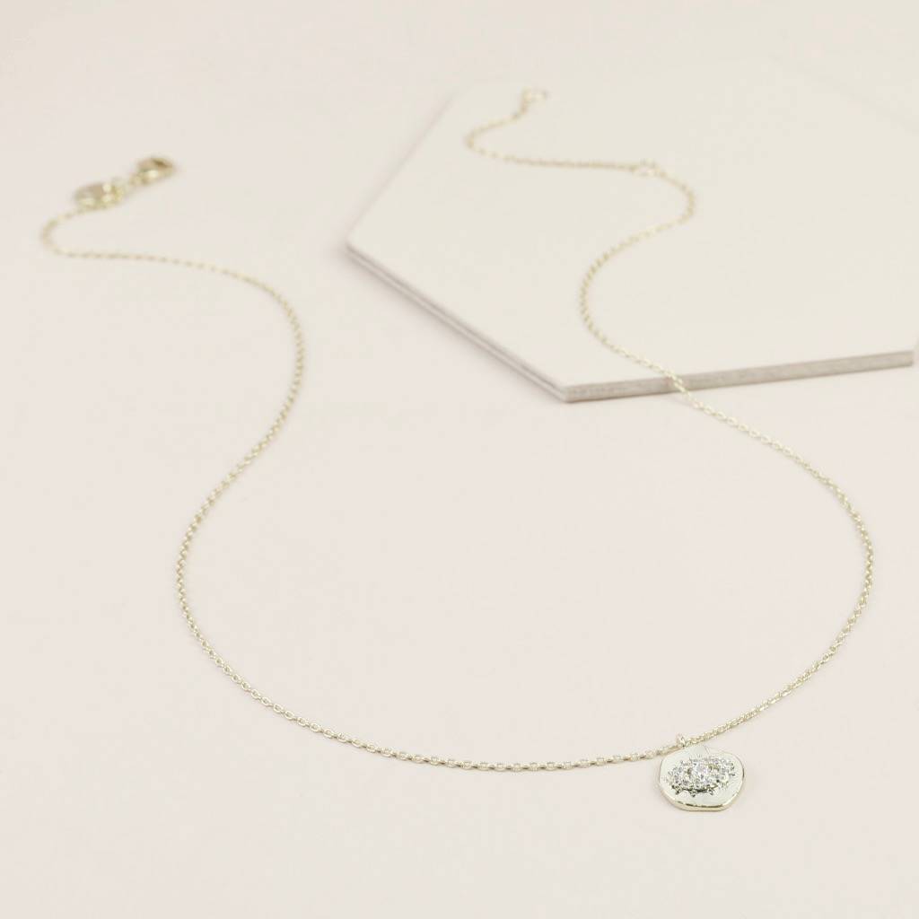 crystal eye pendant necklace in gold by lisa angel