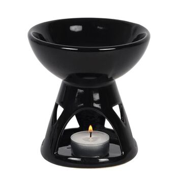 Black Deep Bowl Oil Burner And Wax Warmer, 3 of 4